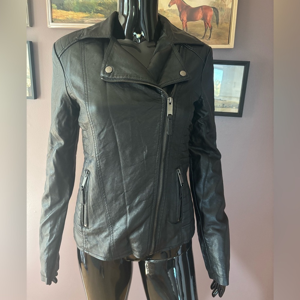 NWT ASOS Faux leather moto jacket, size 2 Tall